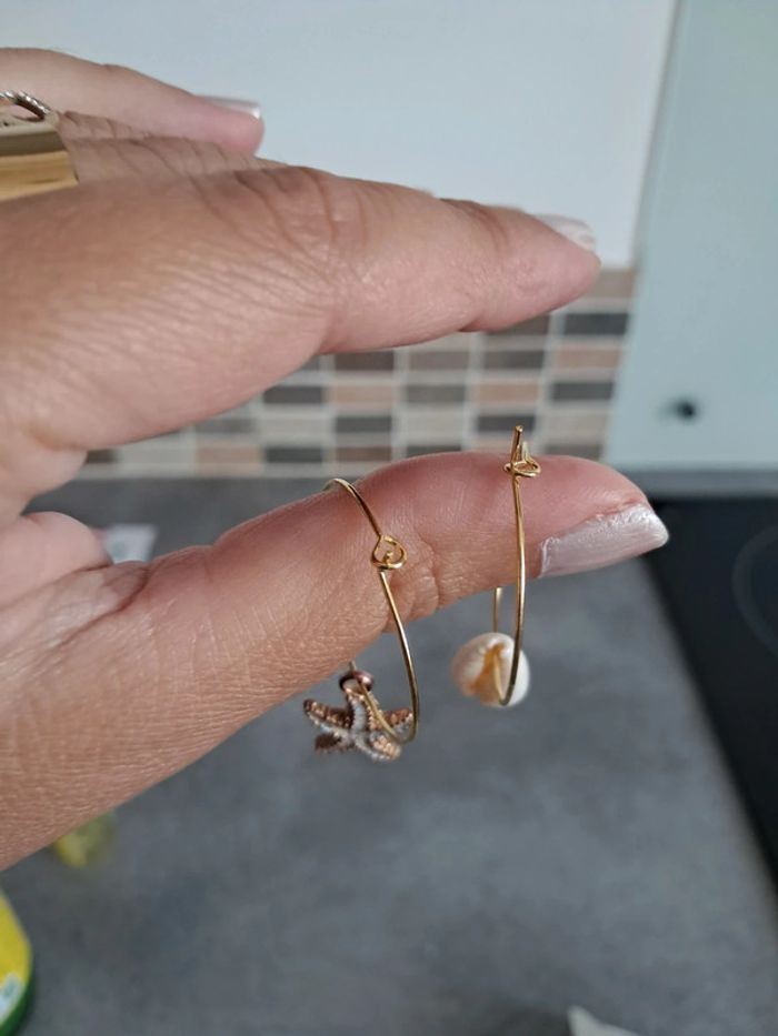 Boucles d'oreilles coquillage - photo numéro 3