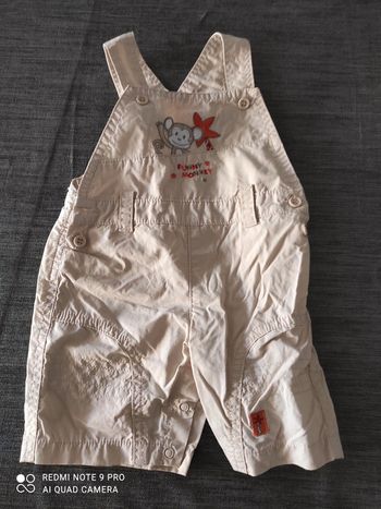 Salopette short 3 mois