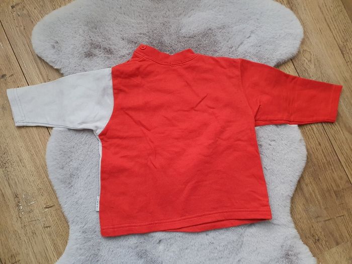 T.shirt manches longues rouge et gris Tupfel 12 mois - photo numéro 5