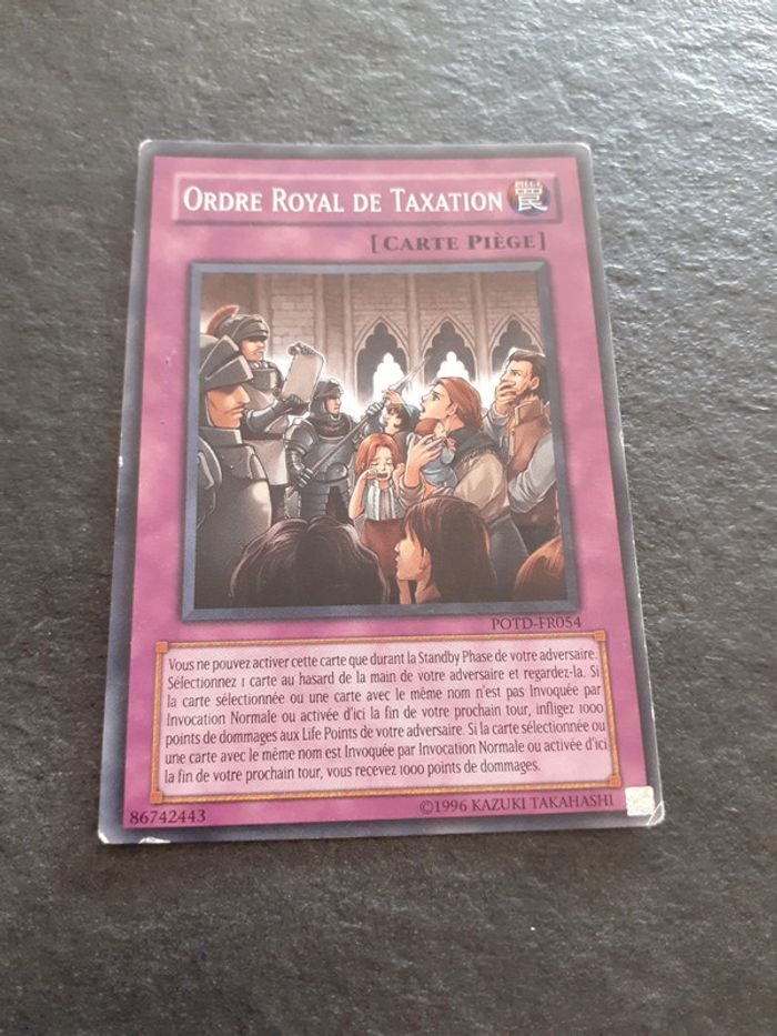 Carte Yu-Gi-Oh ! Ordre Royal de Taxation POTD-FR054