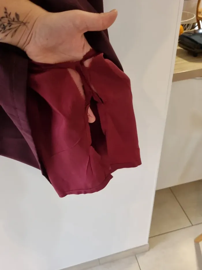 Robe droite bordeaux vintage - photo numéro 5