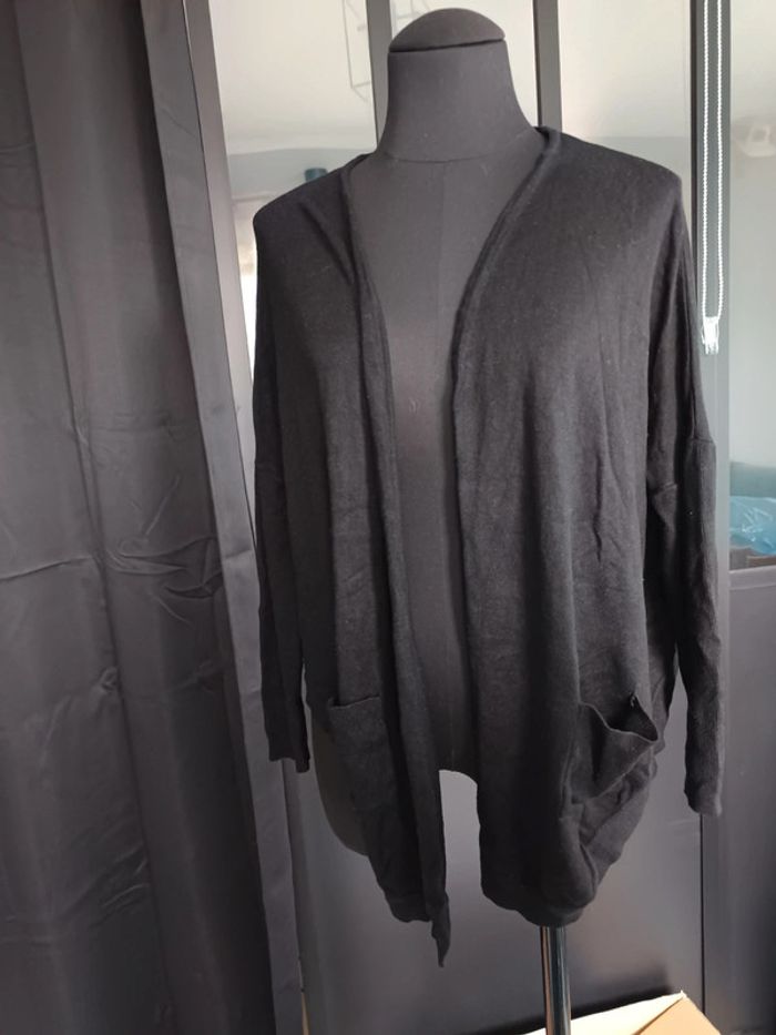 Gilet asymétrique noir taille XS