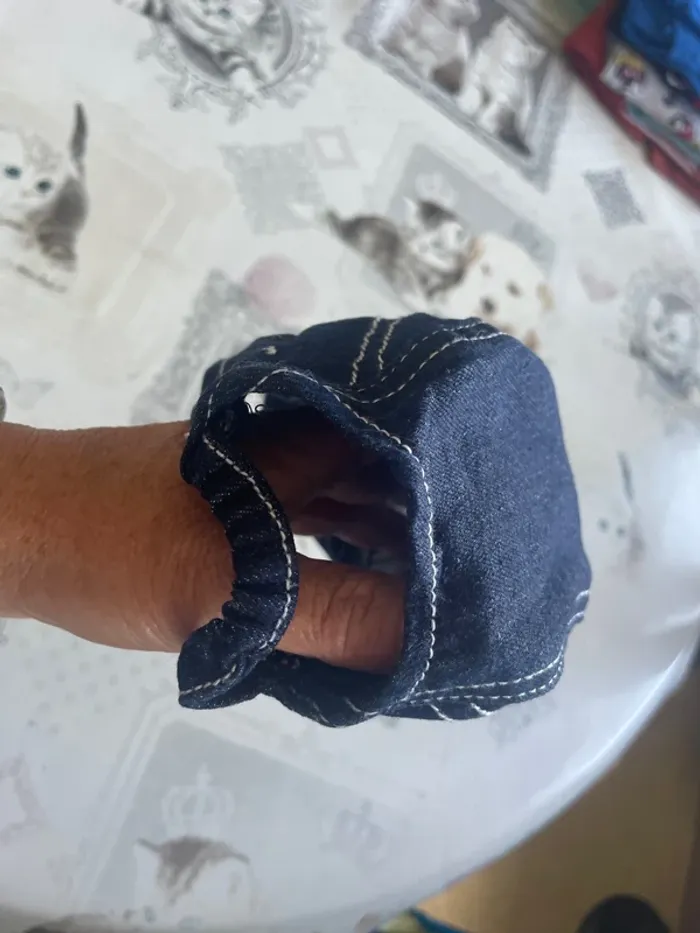Casquette en jean bébé 3 mois - photo numéro 3
