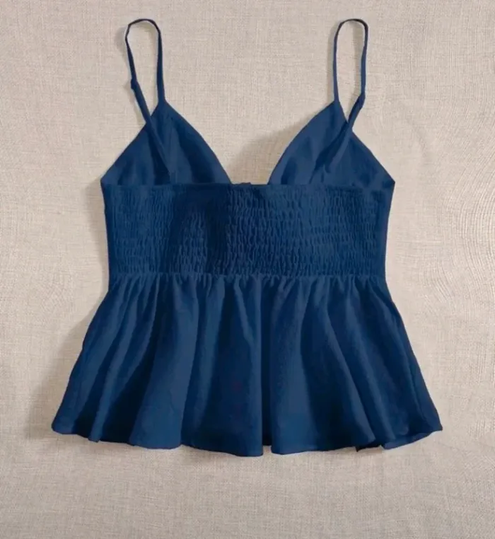 Débardeur bleu à bretelles taille S - photo numéro 3