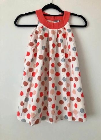 Robe blanche et orange Vertbaudet