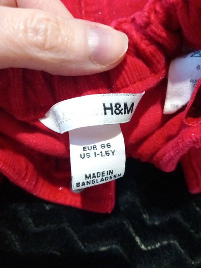 Pantalon taille 12/18mois 86cm h&m paillette - photo numéro 3