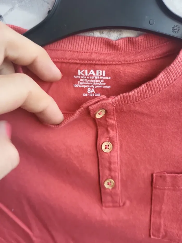 T shirt corail 8ans - photo numéro 3