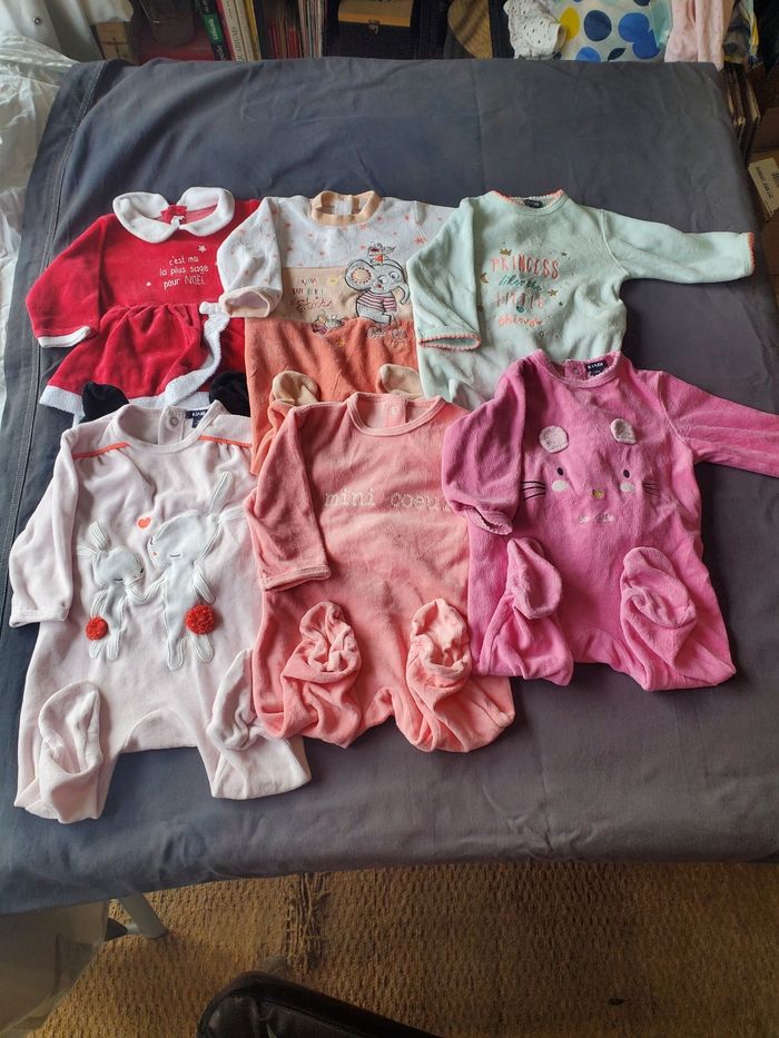 Lot 6 pyjamas fille 6 mois