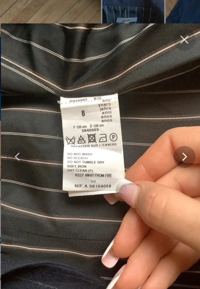 Sublime veste de costume Gaulthier junior taille 8 ans - photo numéro 5