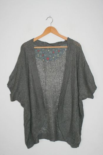 Gilet manches courtes gris taille M