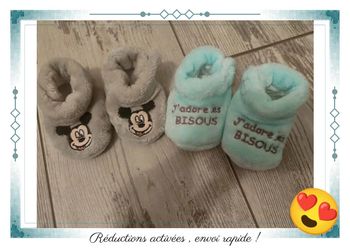 2 paires de chaussons