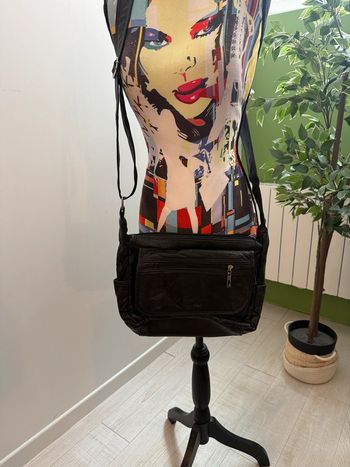 Sac à bandoulière en cuir synthétique vintage