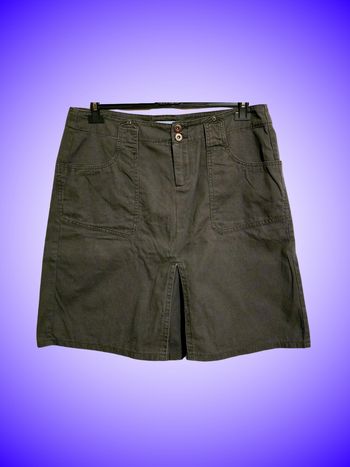 Jupe Courte Droite Fashion Express – 100% Coton – Poches Plaquées – Gris – Taille 46 XXXL – Très Bon État
