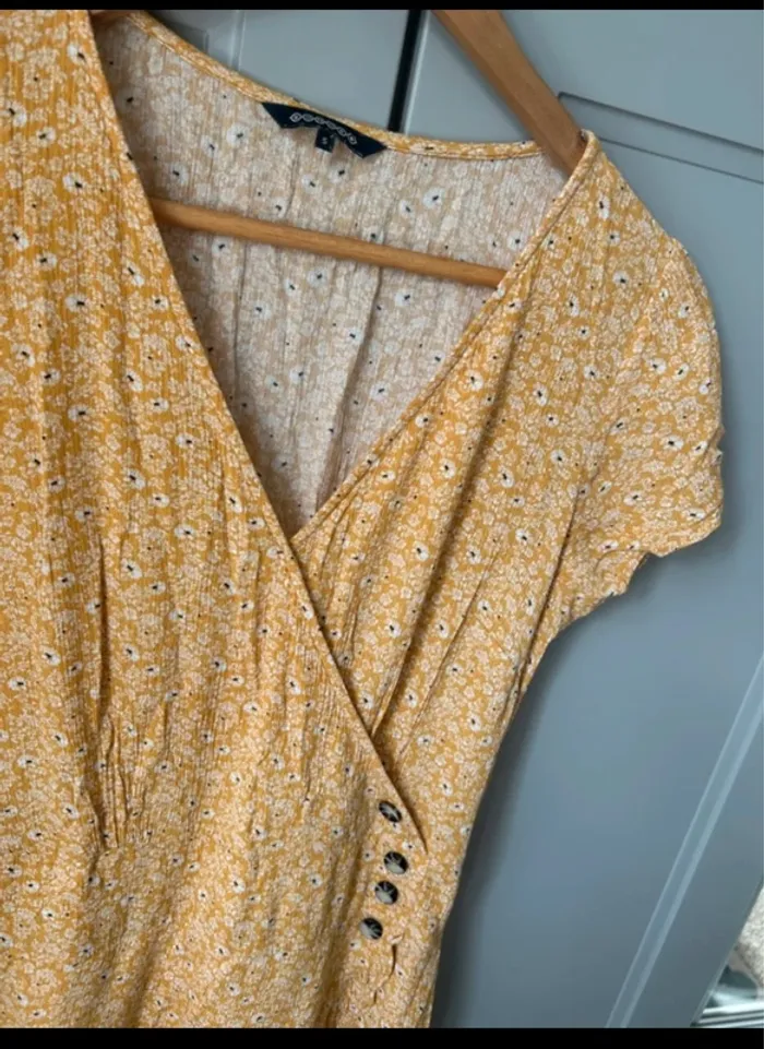 Robe longue fleurie bonobo jaune - photo numéro 2