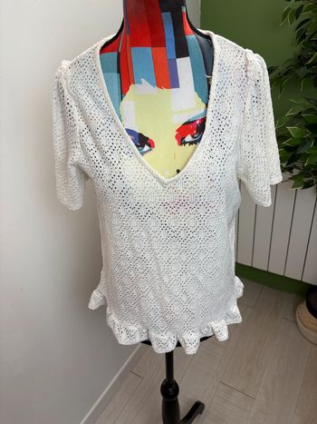 Blouse à manches courtes Promod | Blanc | Taille 40