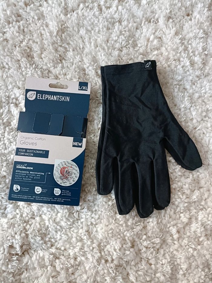 Gants éléphantskin noirs en L/xl compatible avec écran tactile - photo numéro 2