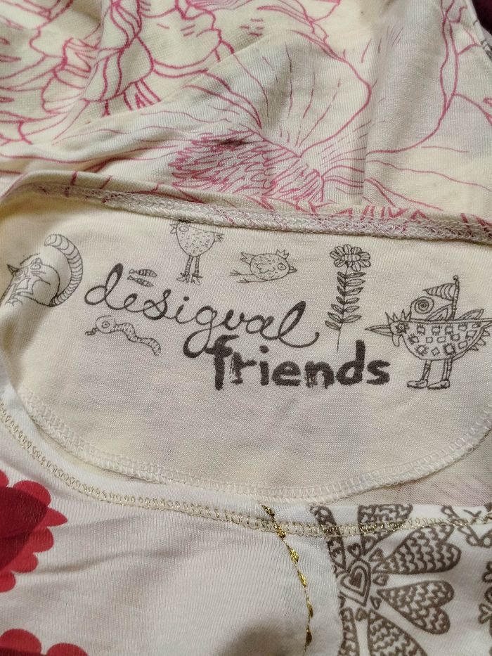 t-shirt fille desigual 9/10 ans manches chauve-souris - photo numéro 8