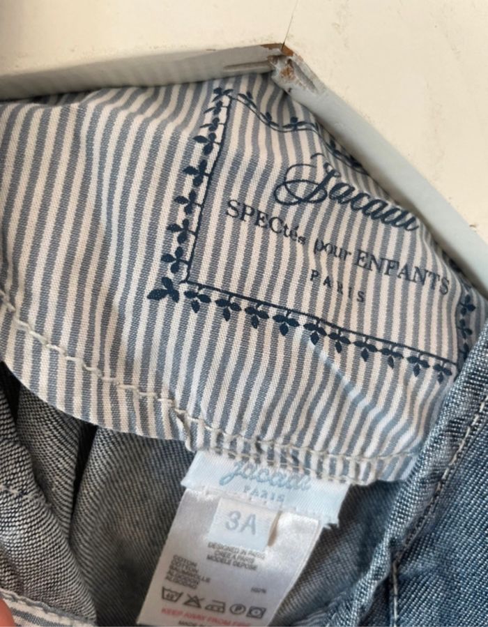 Robe en jeans Jacadi taille 3 ans - photo numéro 3