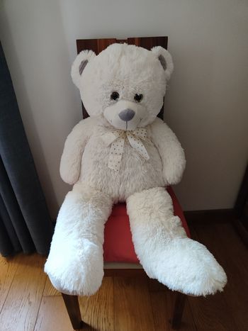 Peluche géant ours blanc