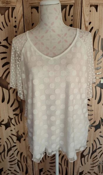 Blouse col V imprimée pois Armand Thiery