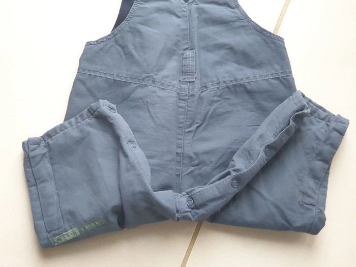 1 salopette bleu doublé 12 mois / 74 cm marque Tex - photo numéro 4