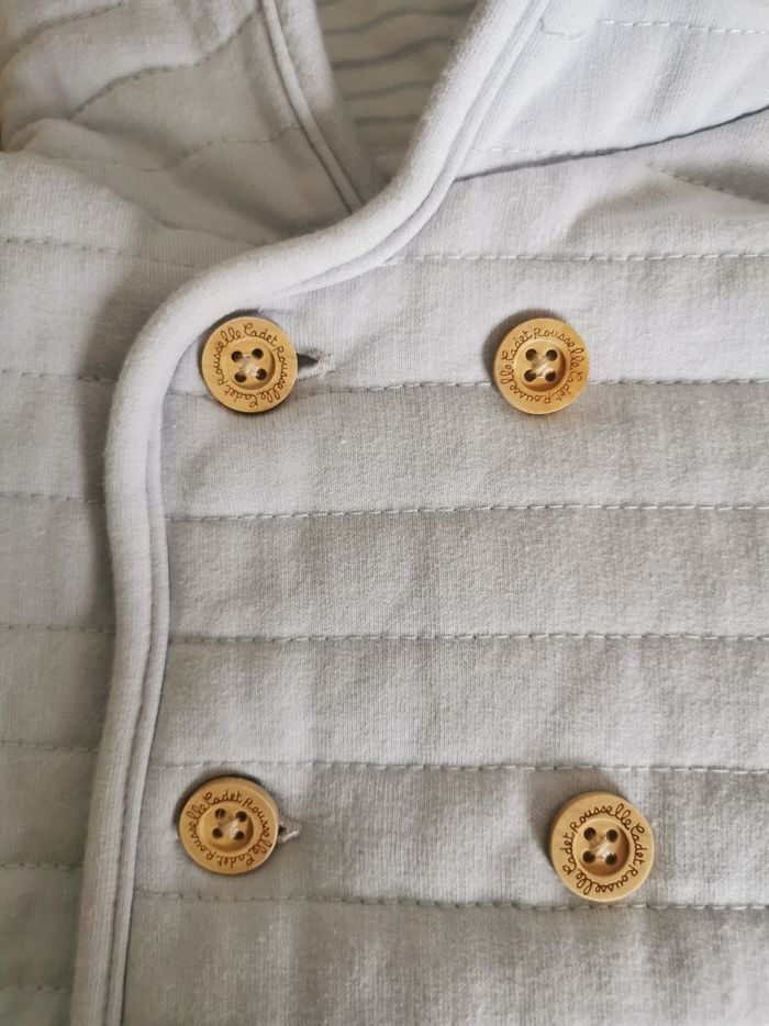 Manteau bleu ciel bebe en coton 6mois Cadet rousselle - photo numéro 2