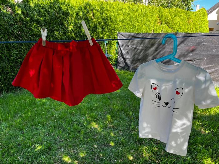 Ensemble jupe et haut chat neuf