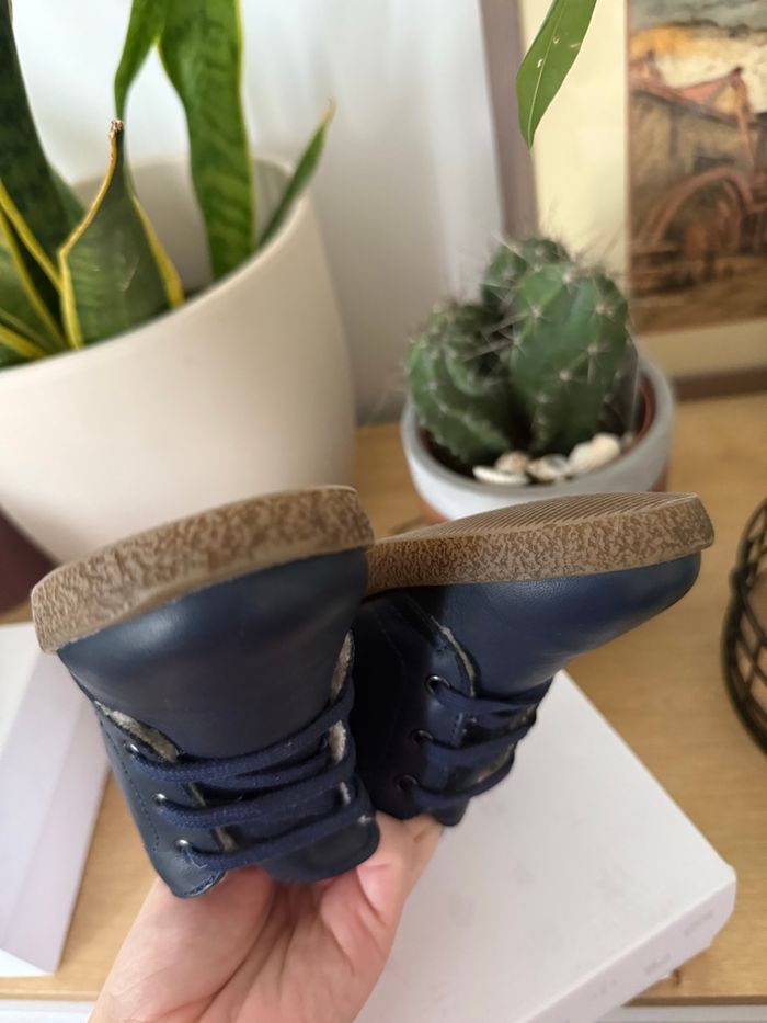 Falcotto chaussures enfants / bébé  en cuir avec fourrure naturelle - photo numéro 7