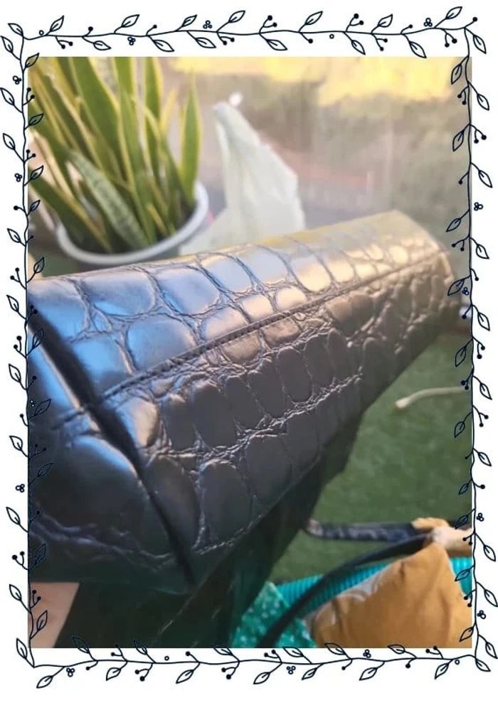 Sac noir motif croco - photo numéro 5