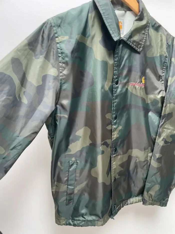 Carhartt Waterproof Veste imperméable nylon windbreaker coupe-vent Camo Mens S - photo numéro 4