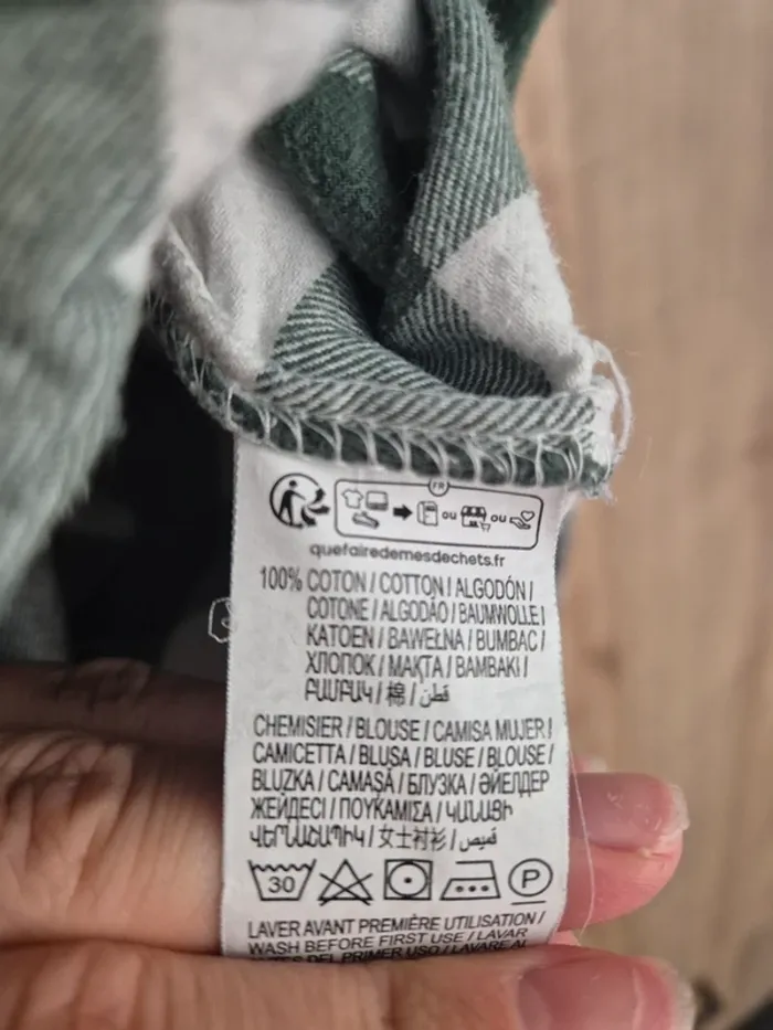 Chemise bûcheron vert taille 42 taille L - photo numéro 6