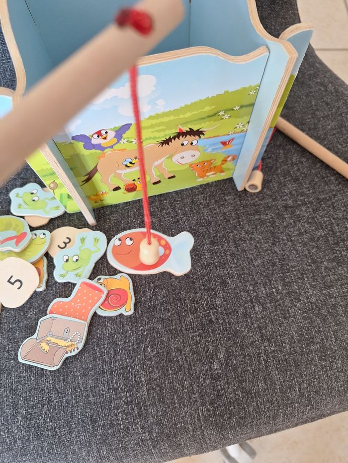 Jeu de pêche à la ligne en bois - photo numéro 4