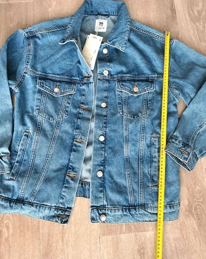 Veste en jean taille 36 coupe oversive - neuve - photo numéro 6