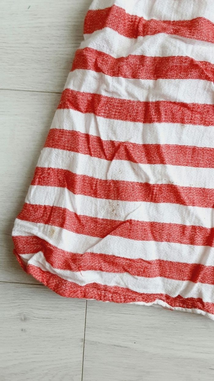 Vêtement fille robe rayée blanhe et rouge Orchestra 4 ans - photo numéro 2