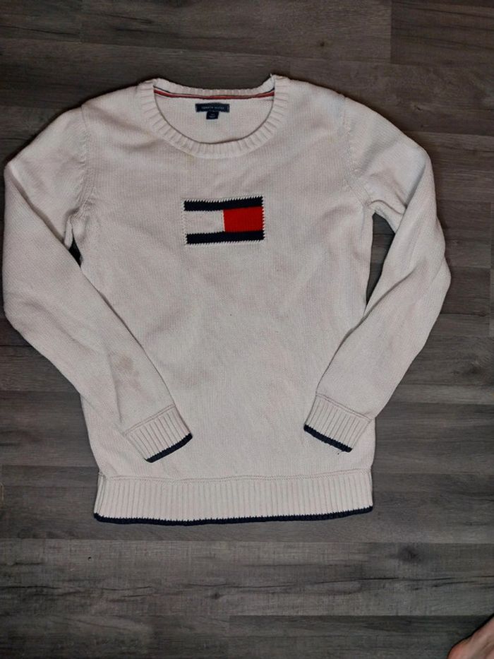 Col rond/ pull 100% coton tommy hifliger S femme - photo numéro 2