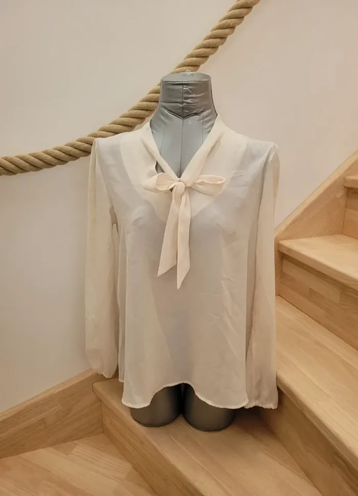 Blouse fluide avec col à nouer femme taille 38