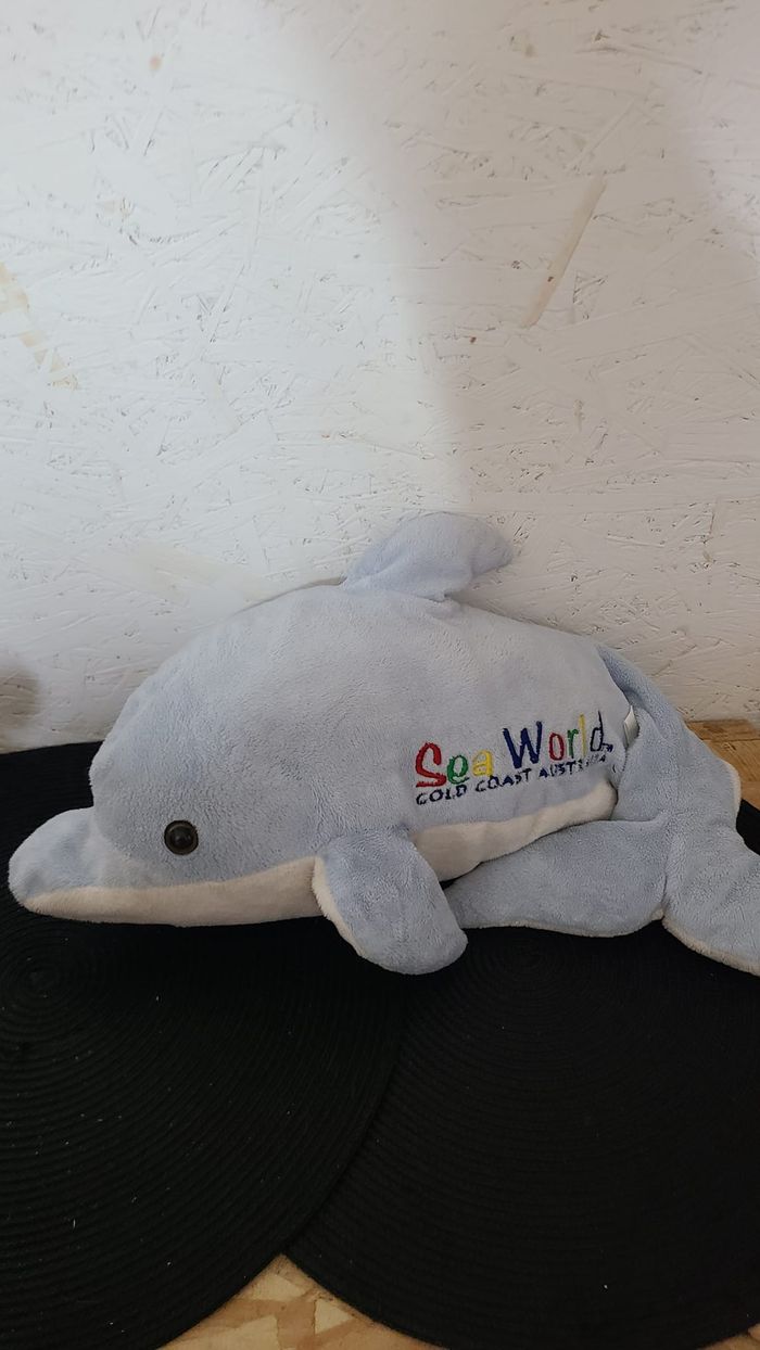 PELUCHE DAUPHIN BLEU SEA WORLD GOLD COAST