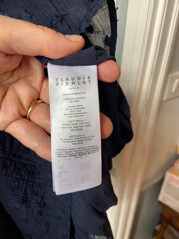 Robe courte bleu marine Claudie Pierlot taille 36 - photo numéro 10