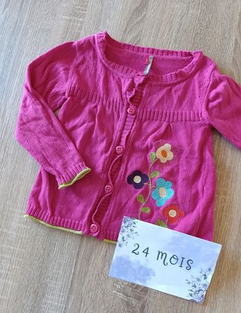 Gilet rose  orchestra 24mois fille