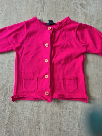 Gilet fushia 3 mois