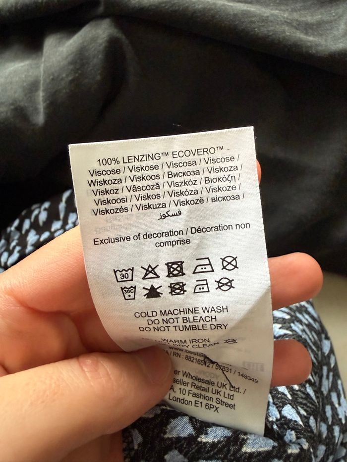 Robe longue manches 3/4 avec ceinture noir bleu vero moda taille 34 XS - photo numéro 9