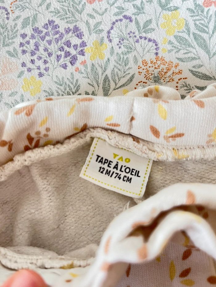 Pantalon tape à l’œil 12 mois fille - photo numéro 2