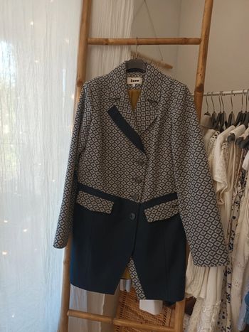 Joli manteau blazer en laine Ixoo taille 40