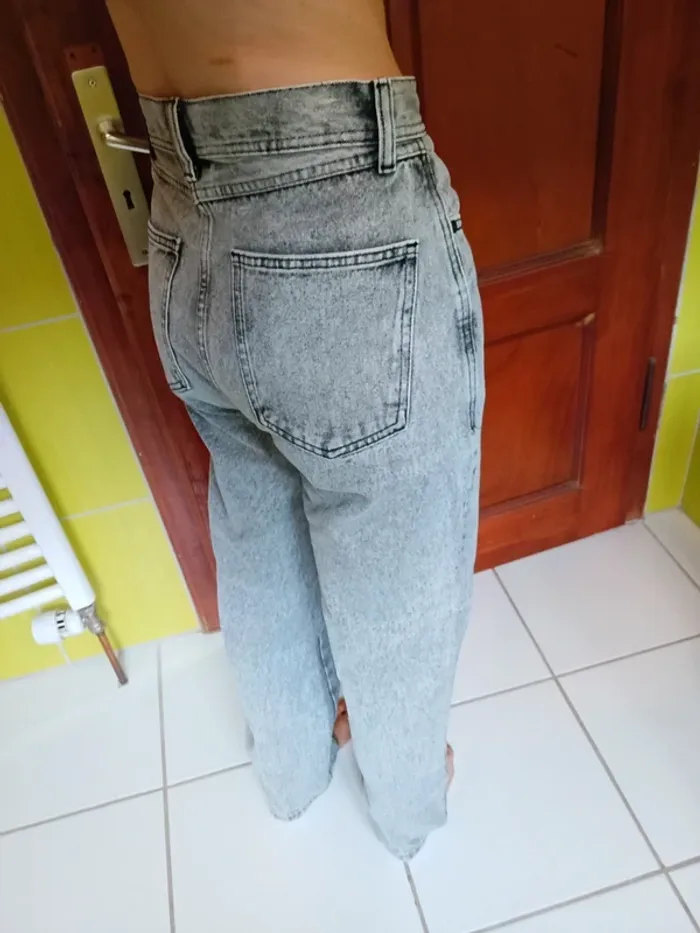 Jeans femme gris Baggy FSBN - photo numéro 10