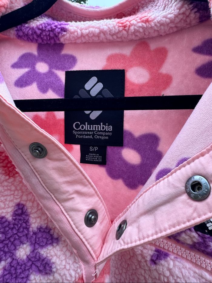 Polaire Columbia Sherpa Retro pink flower S état neuf - photo numéro 5