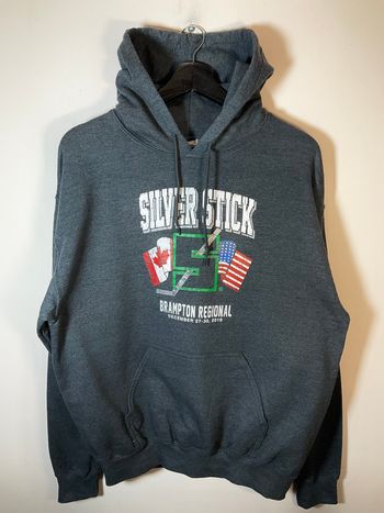 Sweat à capuche gris foncé pour homme Gildan Silver Stick taille M 643