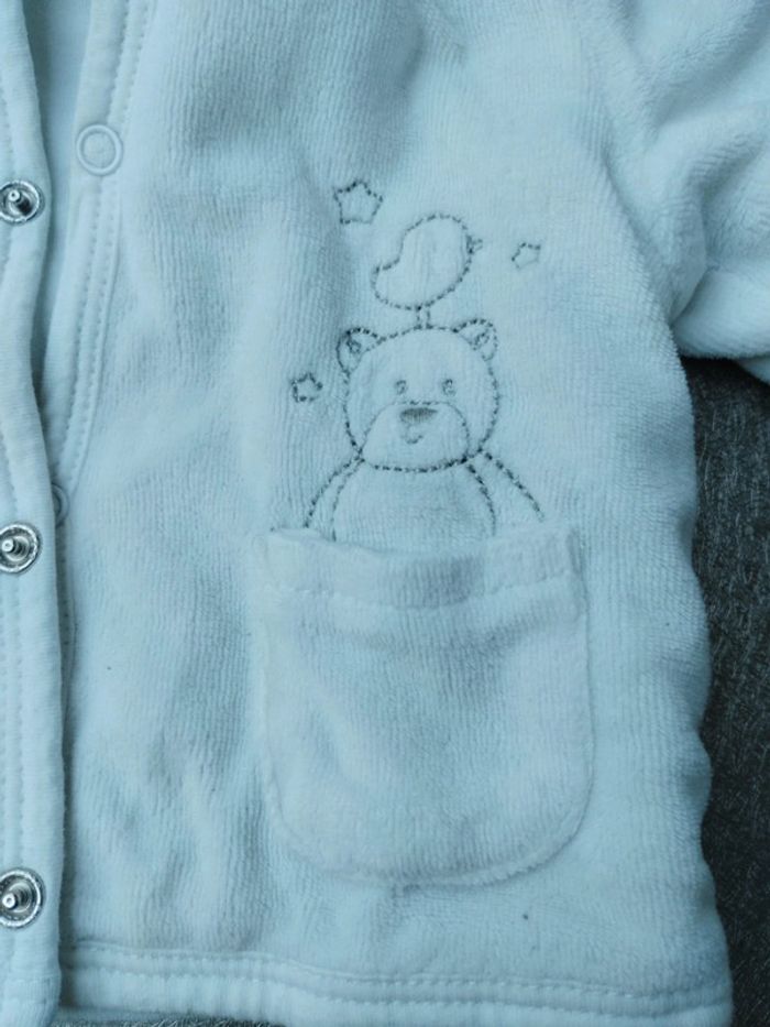 Blouson polaire blanc 1 mois fille Auchan - photo numéro 4
