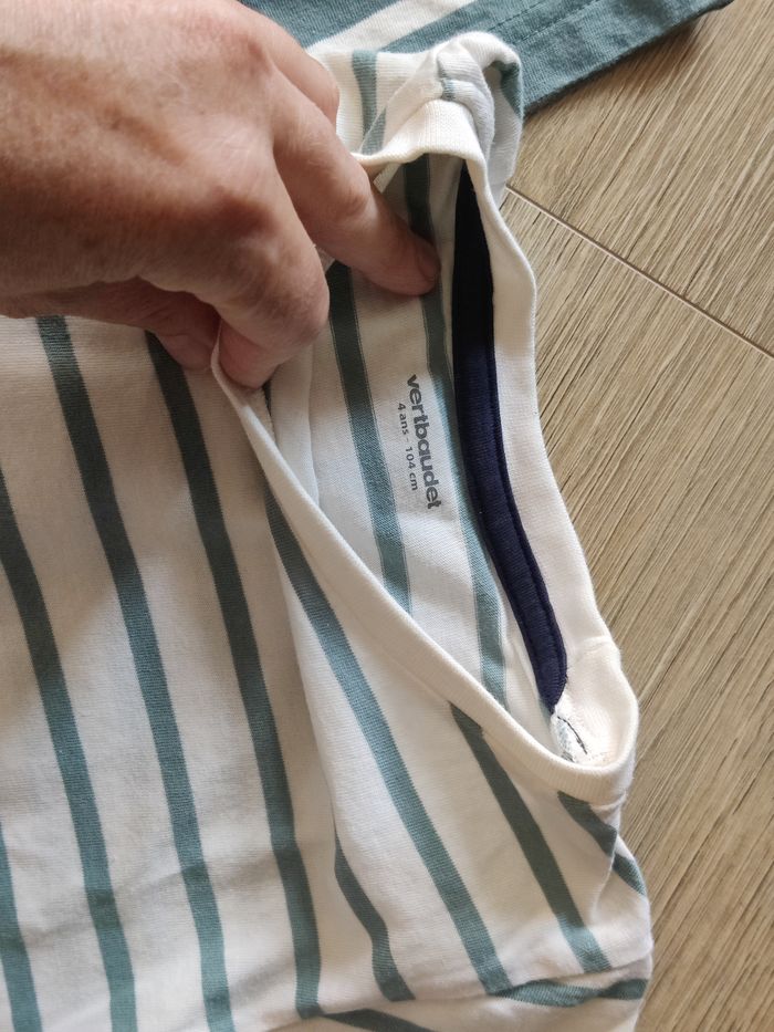 Lot de 2 tee shirt rayé Vertbaudet Taille 3 ans - photo numéro 4