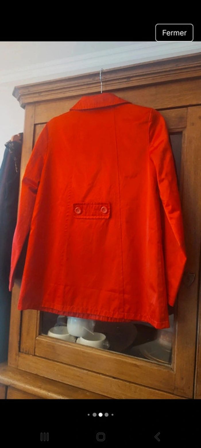Veste trench rouge Vue sur Mer Ladies taille 38 - photo numéro 5
