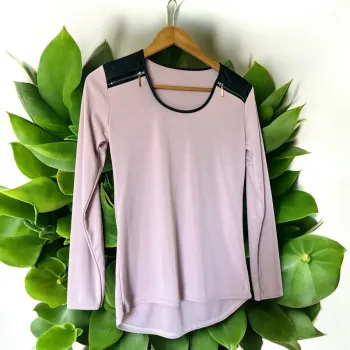 Haut rose poudrée fabriqué en France taille unique